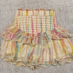 Hemant & Nandita Striped Ruffle Skirt